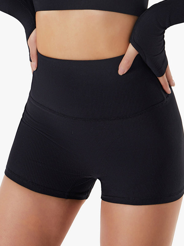 Hip Lifting Nude Yoga Pants Women's High Waist Lifting Tight Sports Shorts