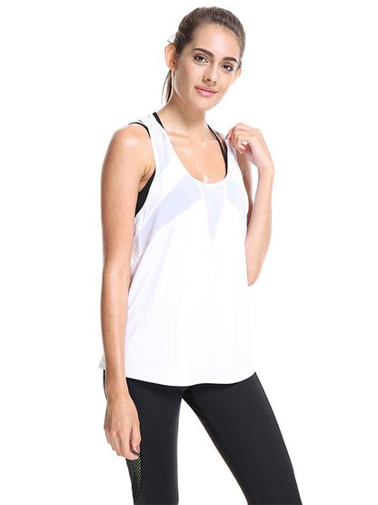 Sleeveless Gauze Plain Shirt Tops