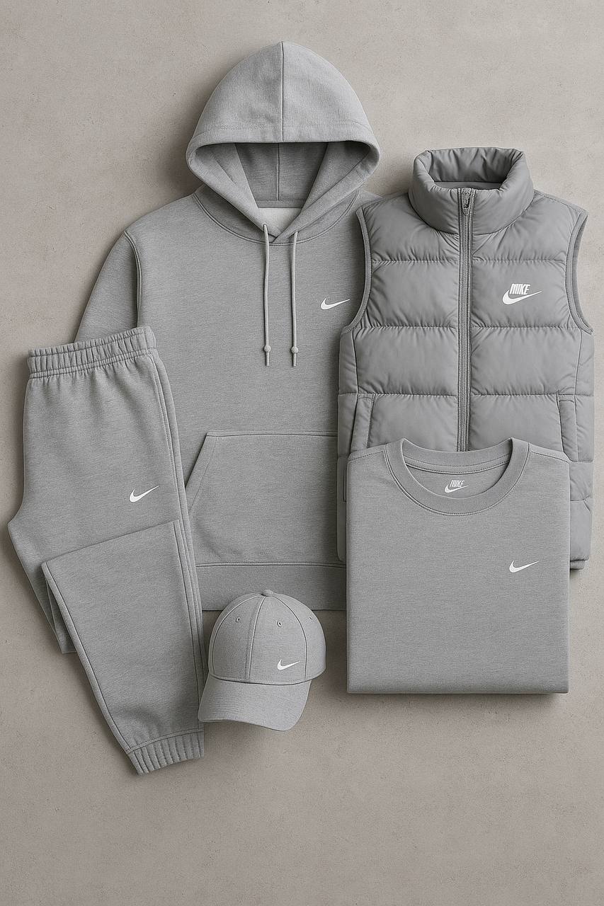 NkTM Complete Set – Sweatshirt, Pants, Puffer Jacket & T-shirt
