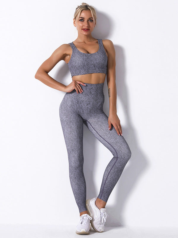 Printing  Mdriff Baring Tight Fitting Gym Suit