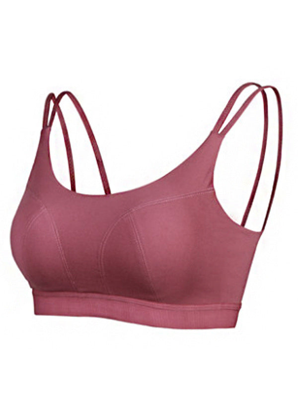 Adjustable Wrap Solid Color Sports Bra