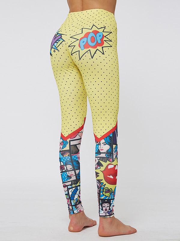 Cartoon Printed Fitness Leggings