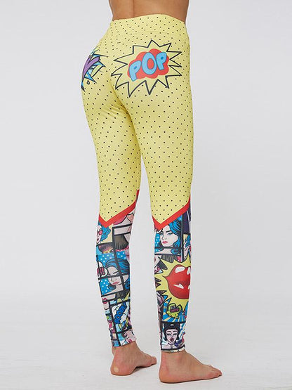 Cartoon Printed Fitness Leggings