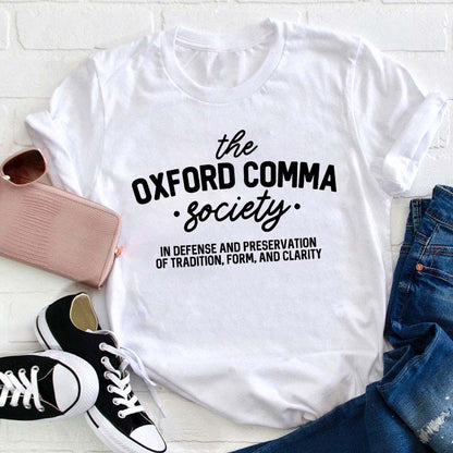 The Oxford Comma Society Teacher T-Shirt