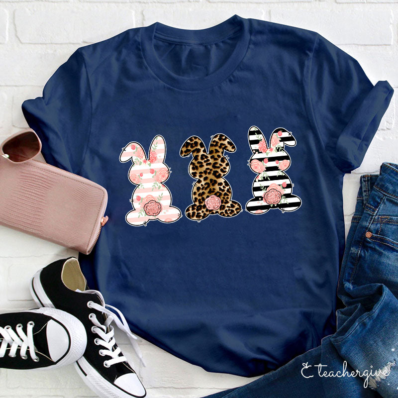 Cute Outstanding Bunnies Teacher T-Shirt