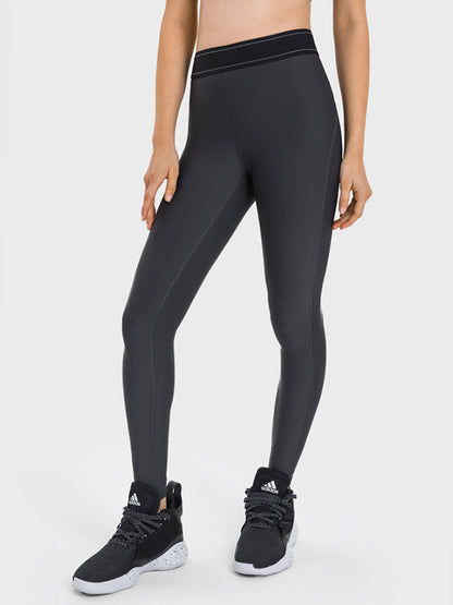 Skinny Leg Wrap Contrast Color Leggings