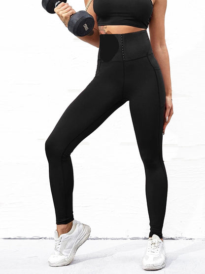 High Waist Pocket Girdle Sports Leggings