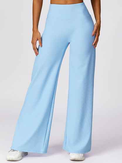 Loose Wrap High-Waisted Solid Color Athletic Pants