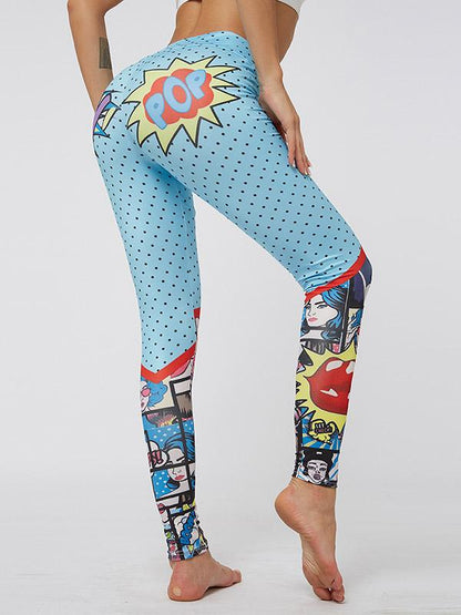 Cartoon Printed Fitness Leggings