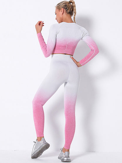 Gradients Mdriff Baring Long Sleeves Tight Fitting Gym Suits