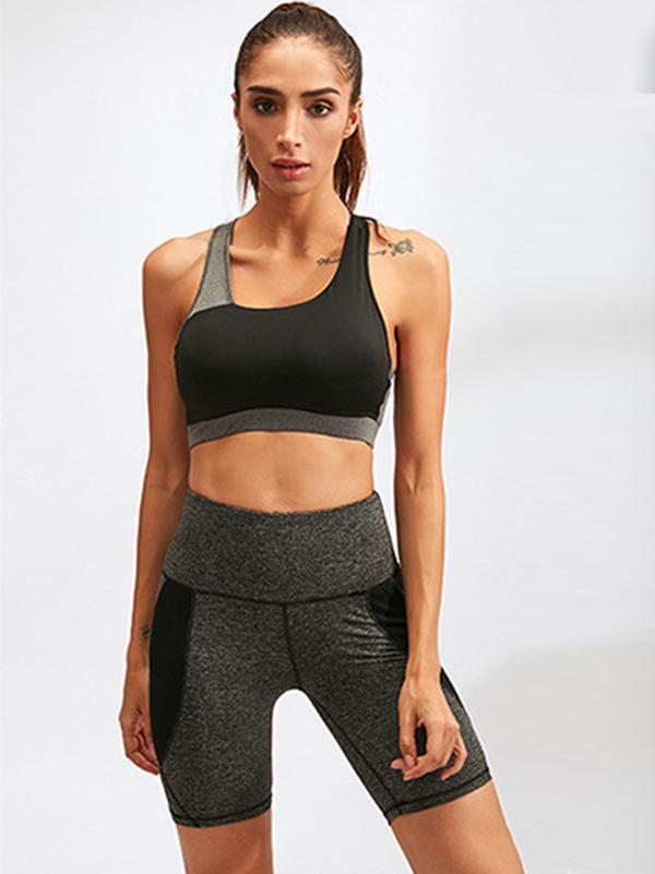 Wrap Sweat-Absorbent High-Waisted Sports Shorts