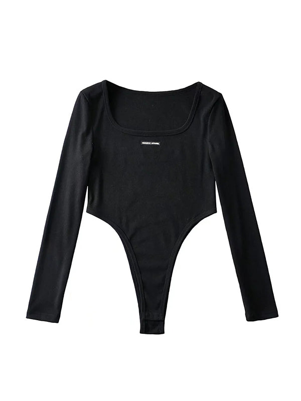 Long Sleeves U-Neck Bodysuits