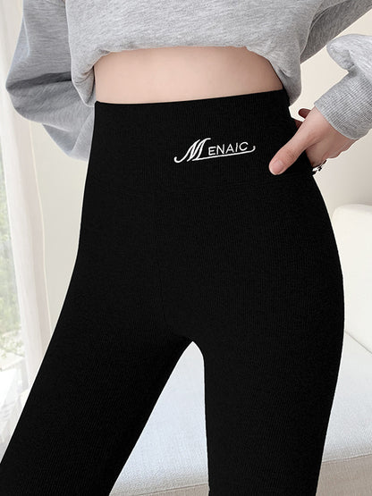 Casual High Waisted Skinny Leg Solid Color Leggings