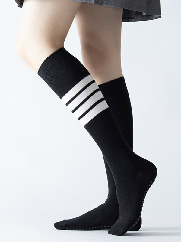 Striped Athletic Knee High Socks