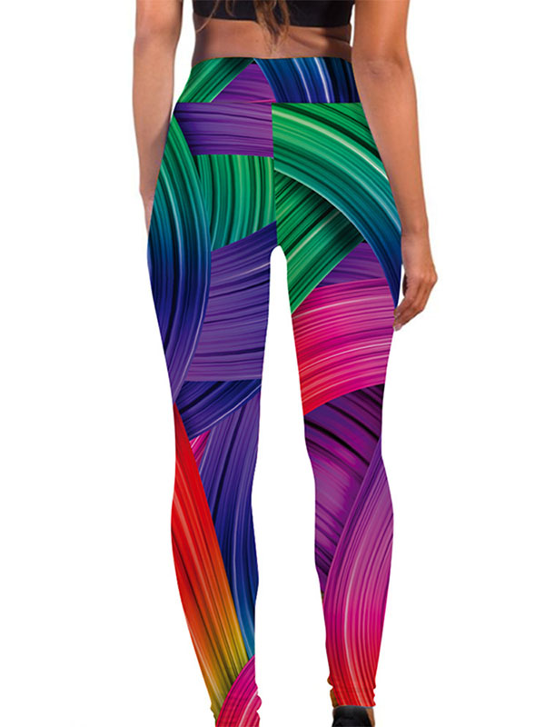 Skinny Leg Multi-Colored Printed Leggings