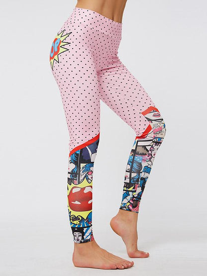 Cartoon Printed Fitness Leggings