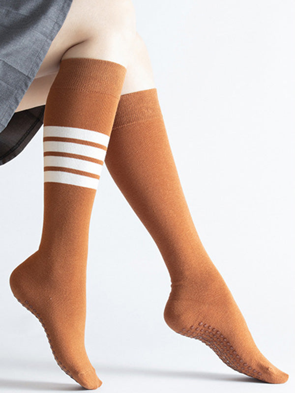 Striped Athletic Knee High Socks