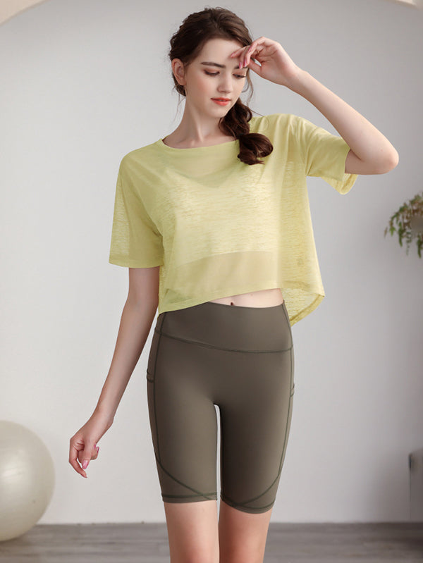 Loose Solid Color Round-Neck T-Shirts