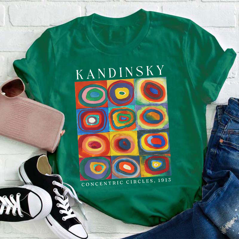 Colorful Circles Teacher T-Shirt