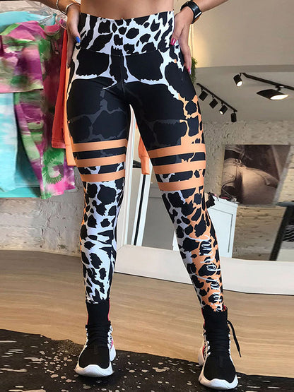 Fashion Leopard Print Empire Tight Running Fitness Yoga Leggings