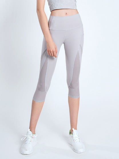 Wrap High-Waisted Solid Color Split-Joint Leggings