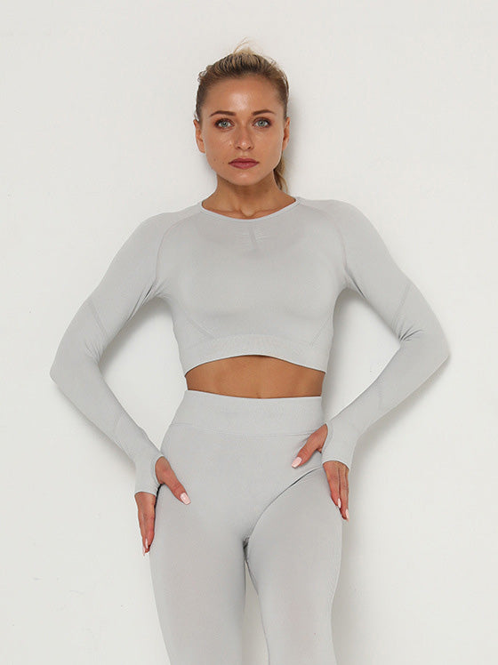 Solid Color Flexible Seamless Four-Piece Sports Suits