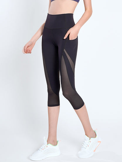 Wrap High-Waisted Solid Color Split-Joint Leggings