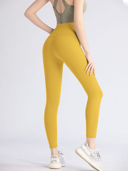 Skinny Leg Wrap Solid Color Leggings