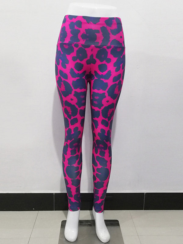 Leopard Print Empire Slim Breathable Yoga Athletic Leggings