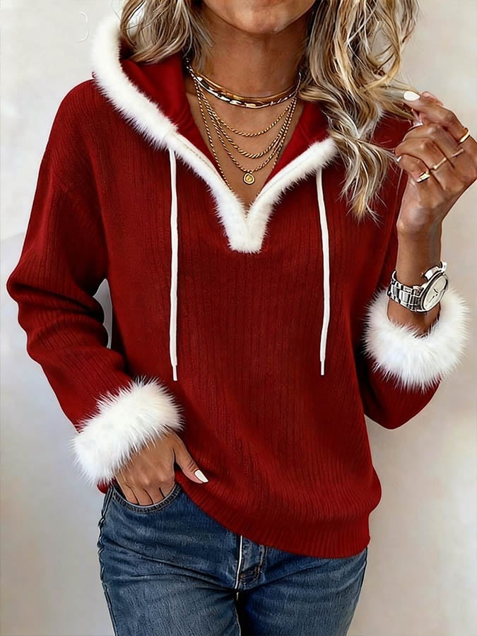 Women's Casual Christmas Color-Block Top