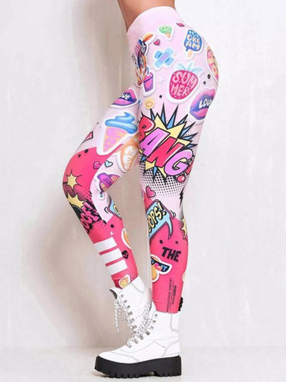 Fashion Printed Wrap Sports Leggings