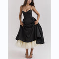 V-Neck Cami Maxi Dress with Full Skirt