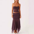 Sheer Tie-Back Maxi Dress