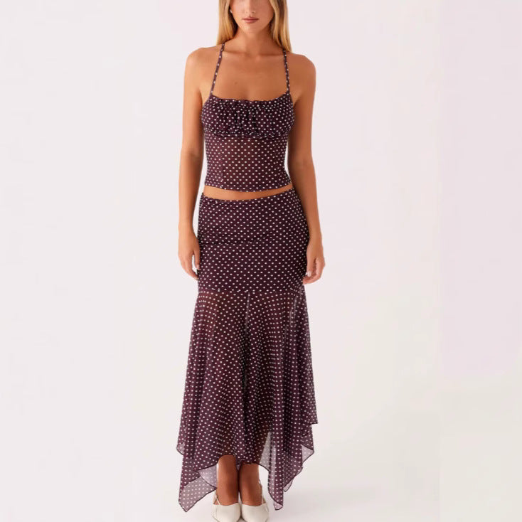 Sheer Tie-Back Maxi Dress