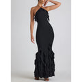 Tie-Strap Fringe Bodycon Dress