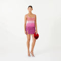 Embellished Ombré Mini Dress