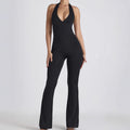 Sleeveless Scoop-Neck Fitted Jumpsuit