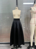 Stand-Collar Shirt and Skirt Set