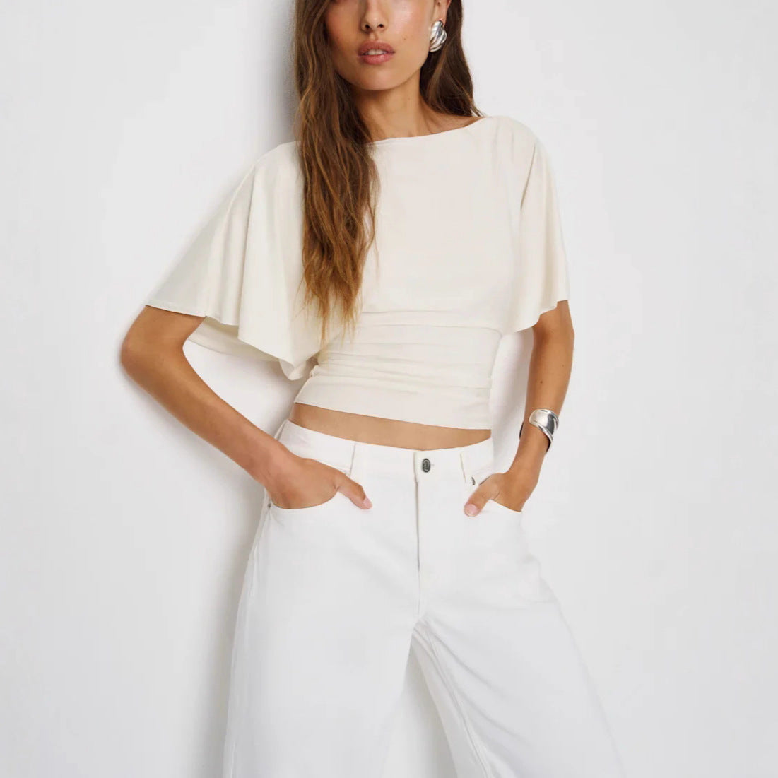 Open-Back Cami Dress with Hip Cutouts and Slit