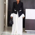Bell-Sleeve Top and Pleated Pants Set