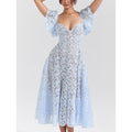 Deep-V Lace Cutout Dress