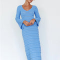 Long-Sleeve Cutout Knit Dress