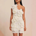 Halter-Neck Floral-Detail Dress