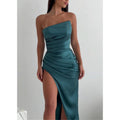 Leather-Look Cami Bodycon Maxi Dress