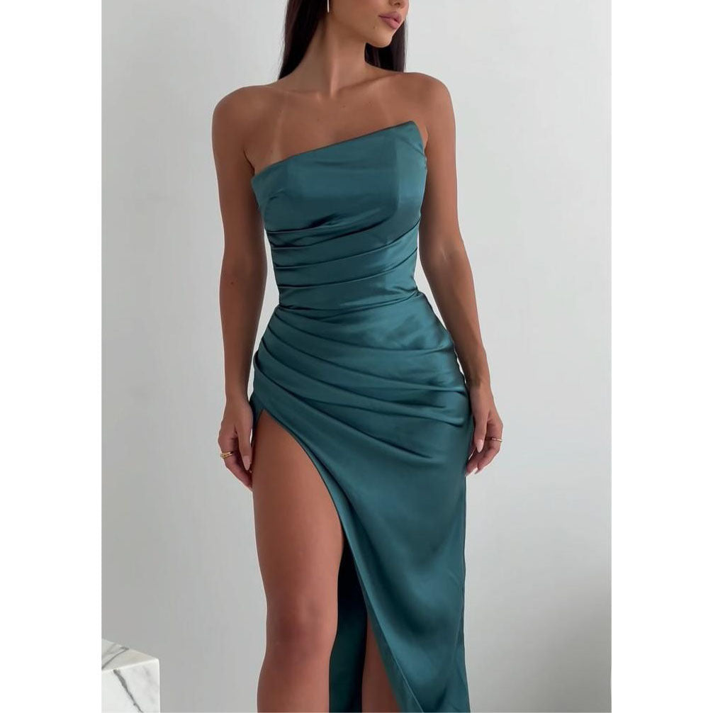 Leather-Look Cami Bodycon Maxi Dress