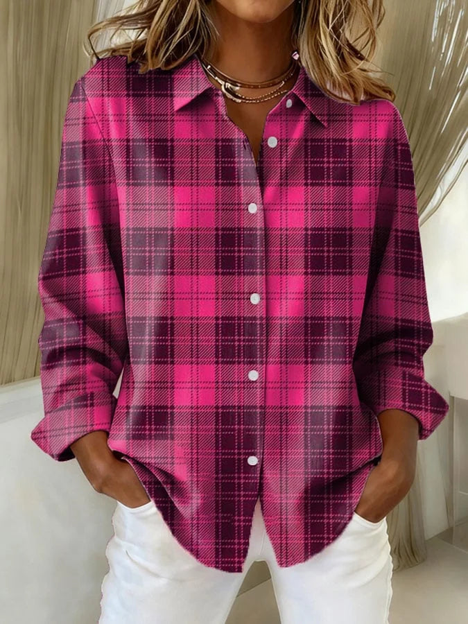 Women's Casual Retro Plaid Shirt