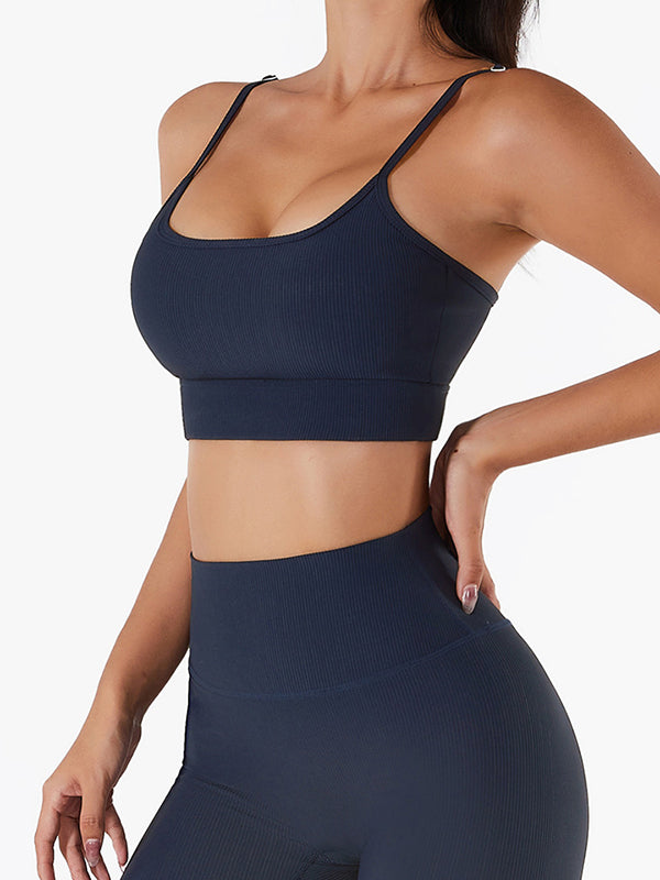 Solid Gather Yoga Bra