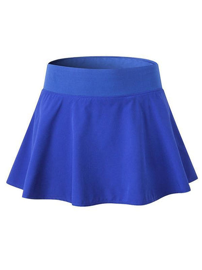 Solid Color A-Line Culottes Sports Shorts