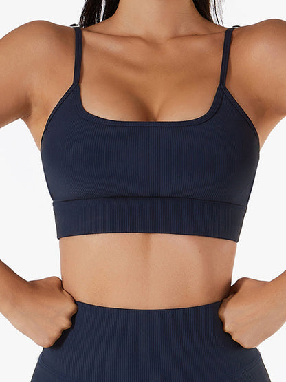 Solid Gather Yoga Bra