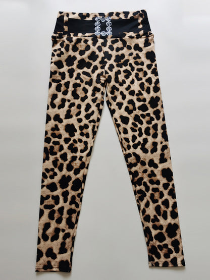 Skinny Wrap High-Waisted Leopard Leggings